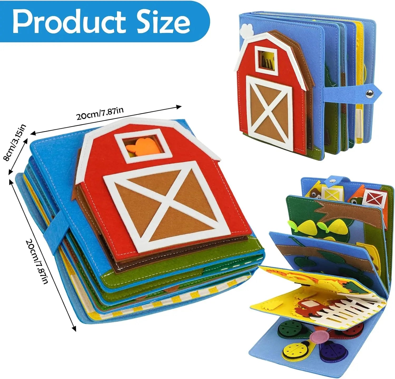 Farm felt book Montessori