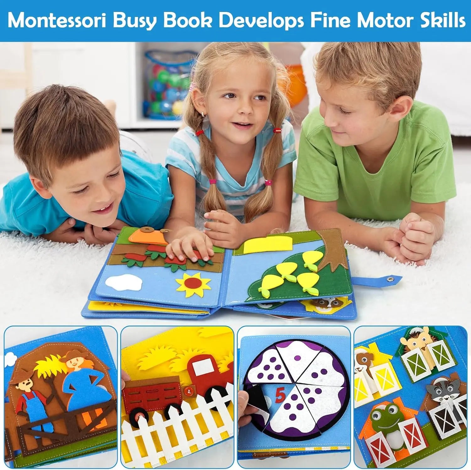 Farm felt book Montessori