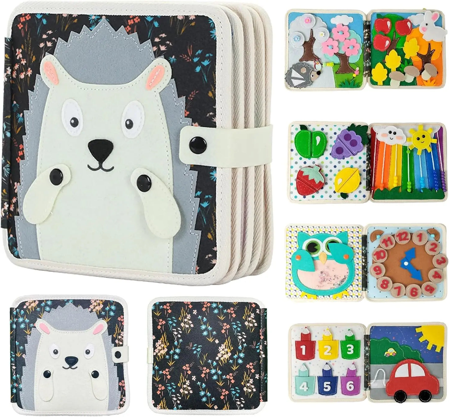 Cute Hedgehog Felt Book Montessori