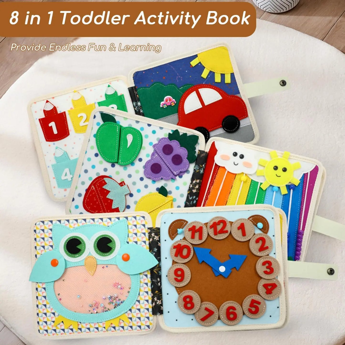 Cute Hedgehog Felt Book Montessori