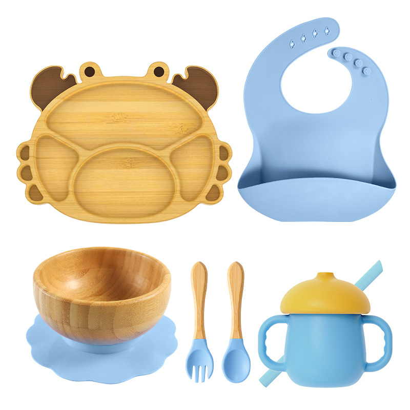 Bamboo Dinner Feeding Set-9PCS